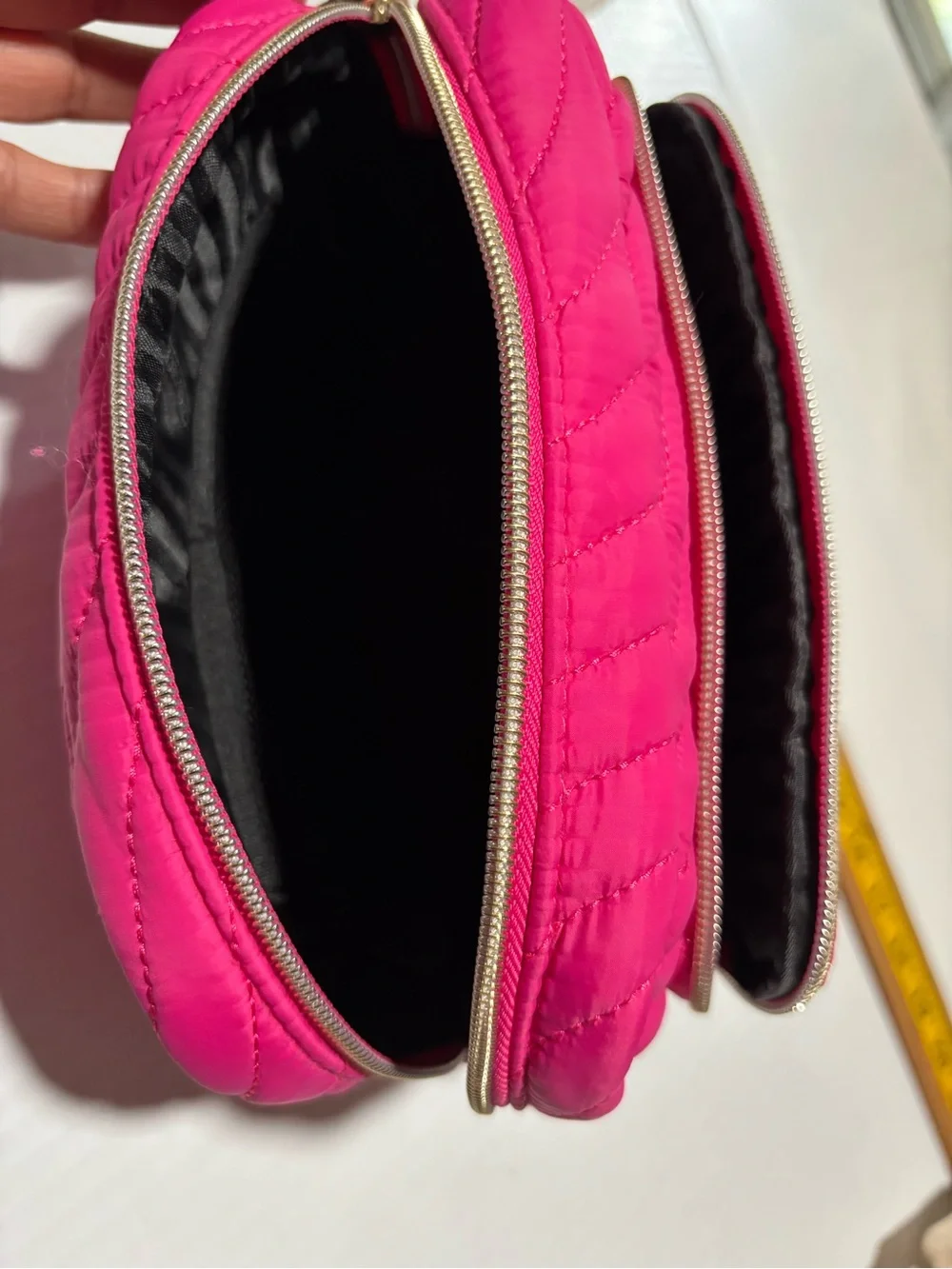 Victoria's Secret Hot Pink Quilted Cosmetic Pouch